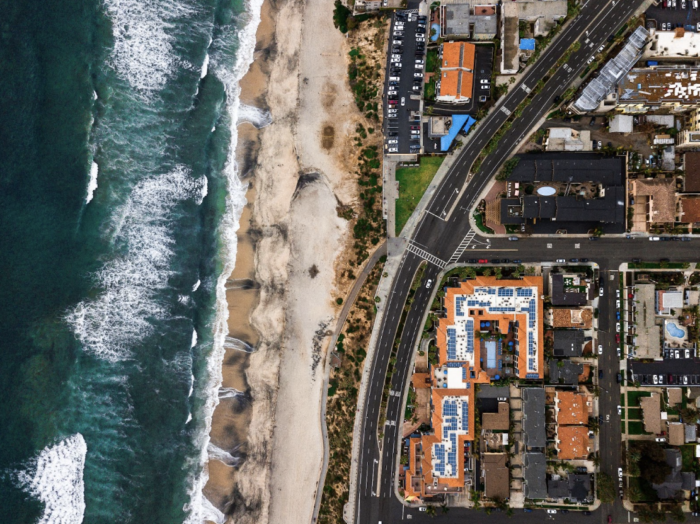 Aerial view of the Carlsbad coast. (Credit: Vince Fleming)


